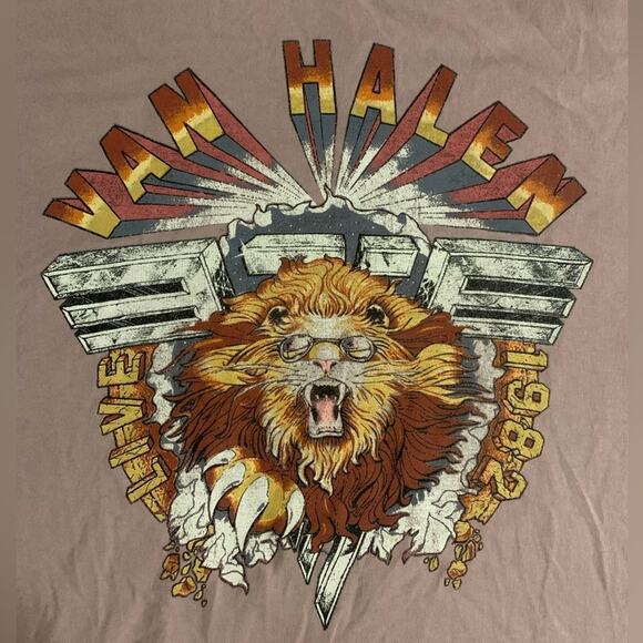 NWOT Forever 21 Pink Van Halen Oversized Tee - Picture 3 of 4